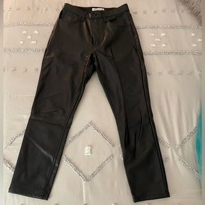Abercrombie curve love high rise leather pants
